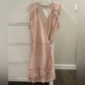All Saints Blush Asymmetrical Wrap Dress